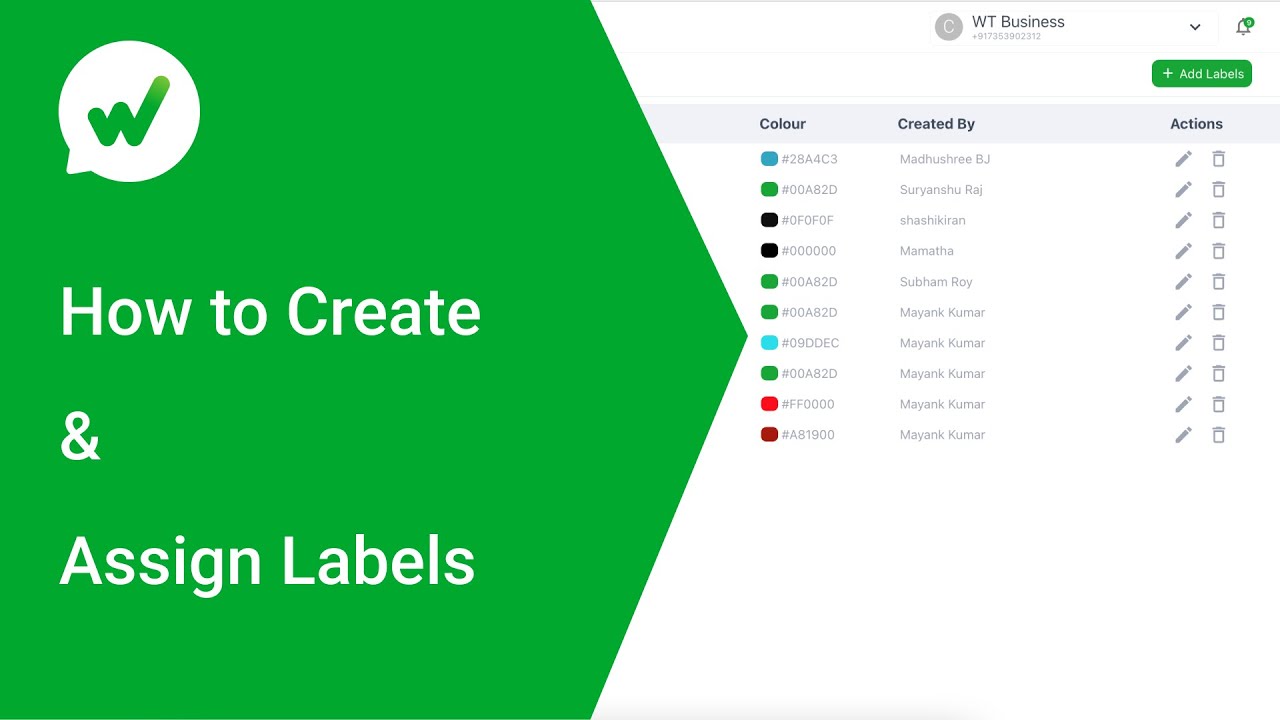 How to create and assign Labels - WhatsTool Business - YouTube