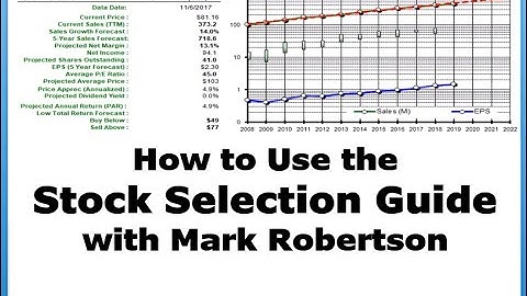 How To Use the Stock Selection Guide with Mark Robertson