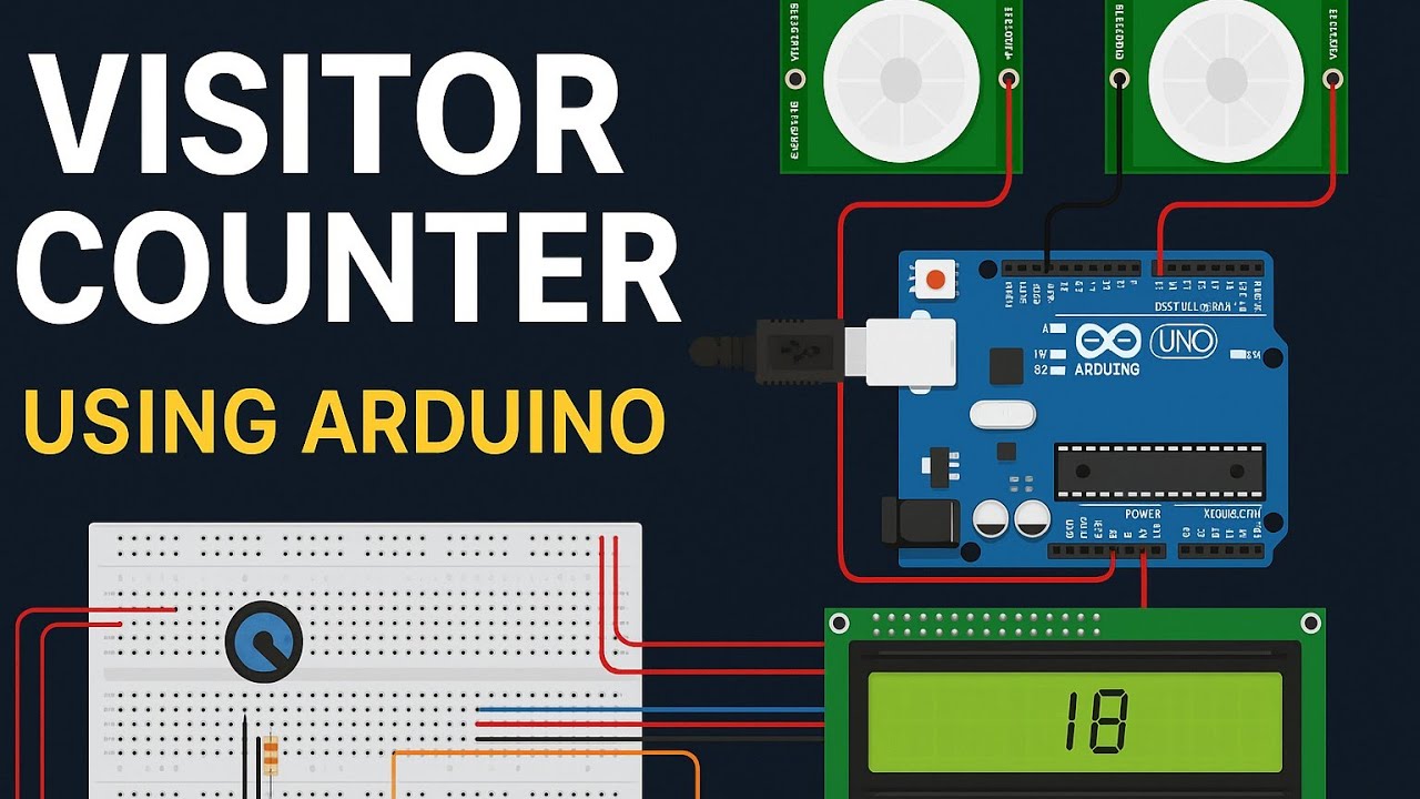Visitor Counter using PIR sensor/ IR sensors Bidirectional 2025 - YouTube