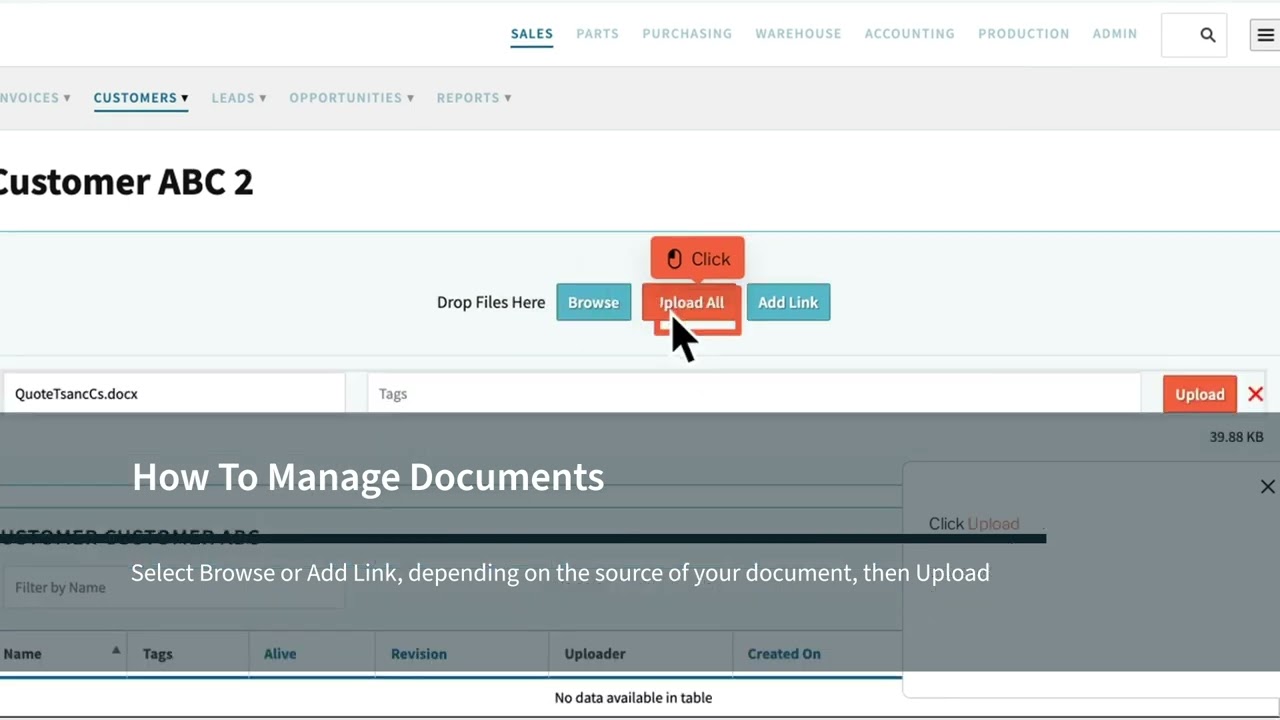 How To Manage Documents in Cetec ERP