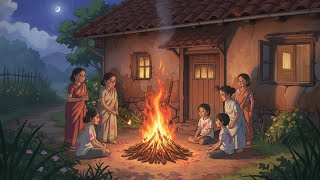 Soft Holi Evening ASMR 🔥 Traditional Sweets & Holika Dahan | Cozy Village Story screenshot 4