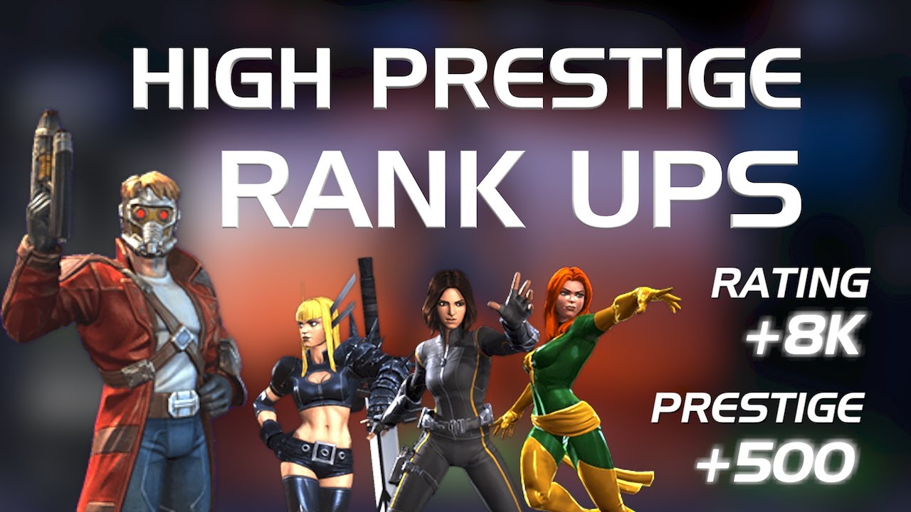 Marvel Contest Of Champions Prestige Chart