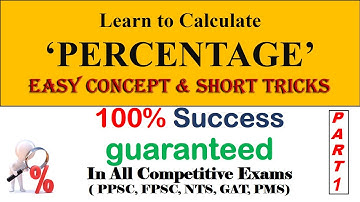Learn Percentage in Urdu for FPSC, PPSC, NTS Exams | Concept + Short Trick | Part 1