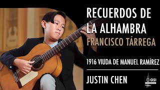 Justin Chen plays Francisco Tárrega's "Recuerdos de la Alhambra"  on a 1916 Viuda de Manuel Ramirez