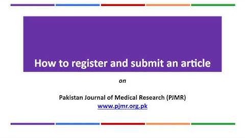 Register and Submit an article on OJS