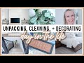 UNPACKING, CLEANING, + DECORATING | NEW HOUSE DAY IN THE LIFE 2023