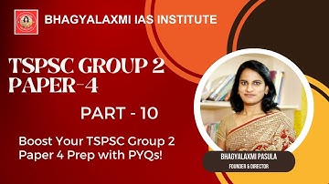 TSPSC GROUP 2 PAPER 4 PYQS Part 10 #tspscgroup2 #competitiveexams