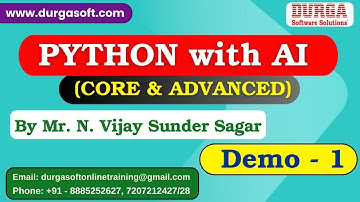 PYTHON with AI tutorials || Demo - 1 || by Mr. N. Vijay Sunder Sagar On 04-09-2025 @10PM (IST)