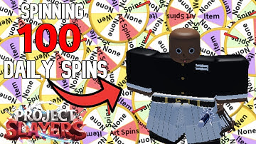 I rolled 100 daily spins in project slayer and this is what I got…