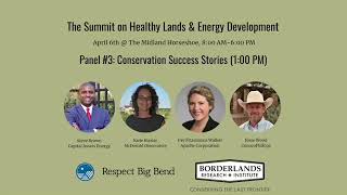 Panel #3   Conservation Success Stories  Perspectives from Industry
