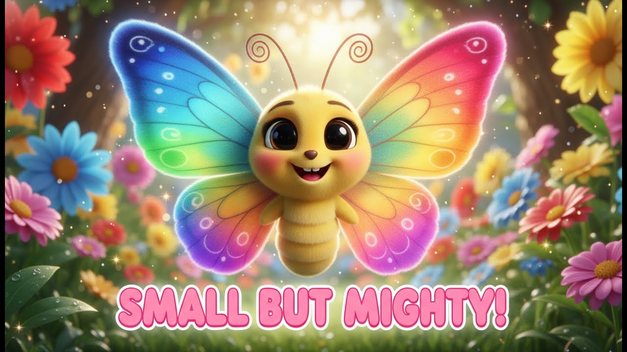 The Little Butterfly’s Lesson 🦋 | Moral Story for Kids | 3D Cartoon Rhymes for Toddlers & Nursery”