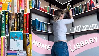 HOME LIBRARY/BOOKSHELF TOUR ✨ | bookshelf organization, redecorating, & book nook tour!