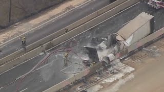 18-wheeler crash snarls traffic on I-35 near New Braunfels