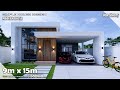 House Design | Simple House | 9m x 15m  One storey | 3 Bedroom