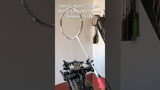 APACS Z-ZIGGLER| STRINGING VIDEO| TENSION 26 LBS #racket #apacs #yonex #racketsport