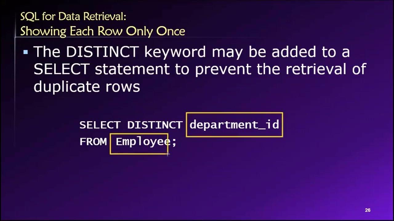 Topic 03, Part 11 - Introduction to SQL SELECT Queries - YouTube