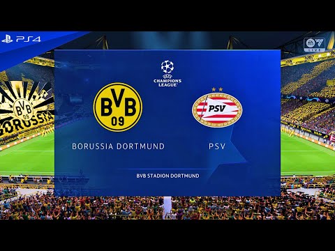 FC 24 PS4 Gameplay - Dortmund vs PSV | Champions League 2023/24