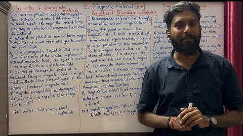 Properties of Diamagnetic, Paramagnetic, Ferromagnetic materials || Magnetic materials part 4|| 