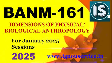 IGNOU BANM-161 Solved Assignment English Medium 2025 For January 2025 session