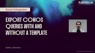Export COMOS queries with and without a template