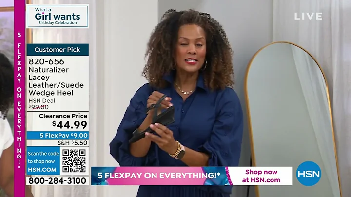 Naturalizer Lacey Leather/Suede Wedge Heel