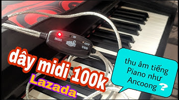 Dây midi 100k thu tiếng đàn Piano điện và Organ dùng được không ? | tuilasang