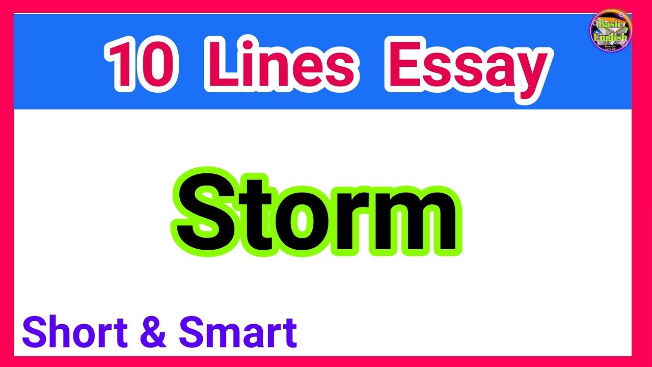 Essay on storm in English//short and smart paragraph on storm YouTube