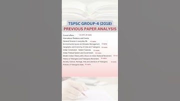 TSPSC GROUP 4 PREVIOUS PAPER ANALYSIS  #shorts  #youtubeshorts #tspsc #groups #group4 #telangana