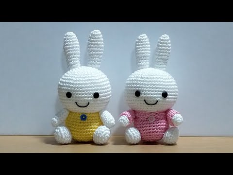 おすわりうさぎちゃんの編みぐるみの編み方🐰 - YouTube