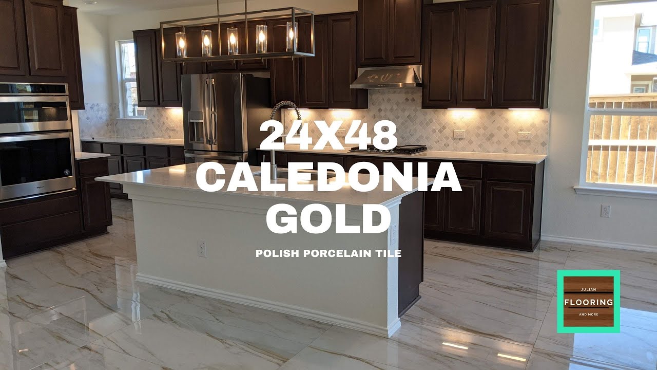 Caledonia Gold Polished Porcelain Tile