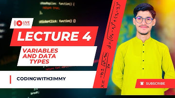 Lecture 4: Variables And Data Types In C++ in Urdu | Hindi | C++| CODINGwithJIMMY