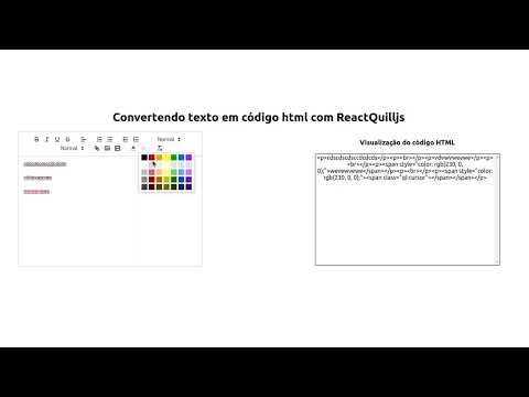 Como converter texto para HTML com ReactQuillJs