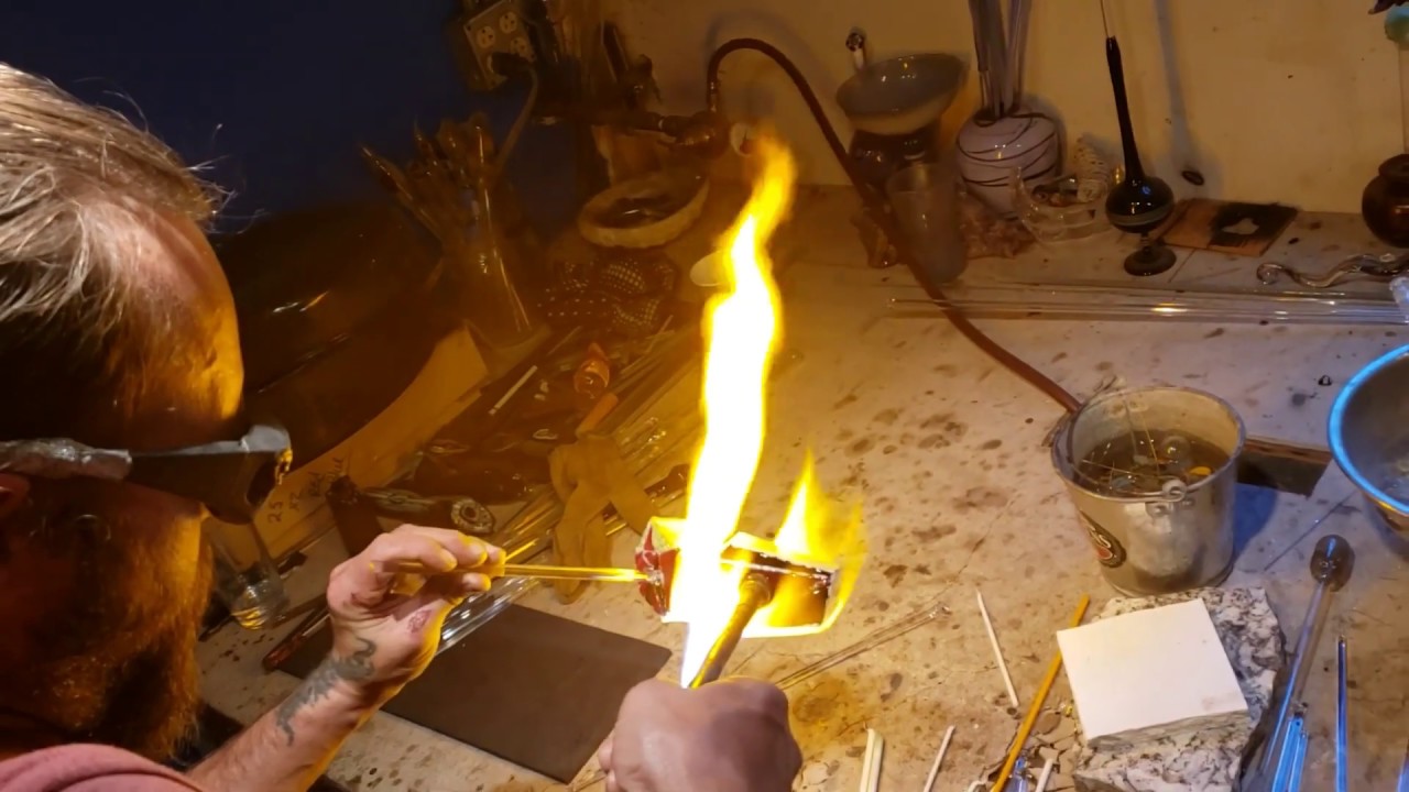 Marcel Braun Glassblowing Demo Video - Attaching The Raven For The Ravencoin Art Units!