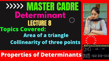 I Master Cadre Punjab I Math I Determinant I Part 4 I