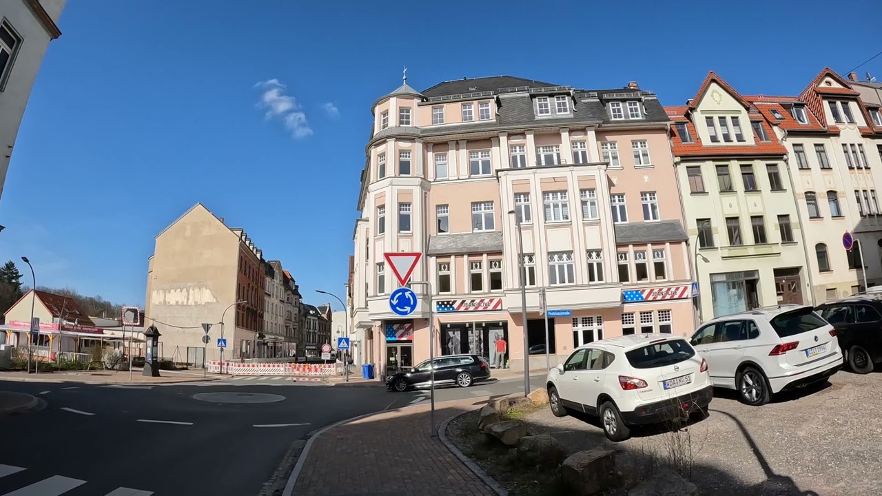 D: Werdau. Sachsen. Eindrücke aus der Stadtmitte. März 2024