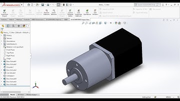 Nema17 stepper motor with gear box in Solidworks