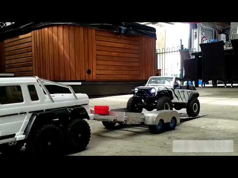 Loading a Jeep onto a custom tandem trailer #trucks #car