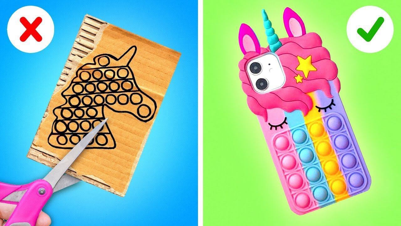 حيل وأفكار رائعة لصنعها باستخدام الورق المقوى || حيل وأفكار رائعة لصنع الهاتف من 123GO!GOLD