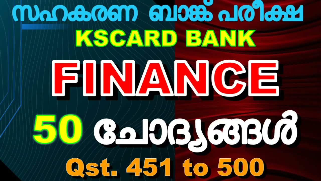 50 Finanance questions KSCARD Bank Exam YouTube