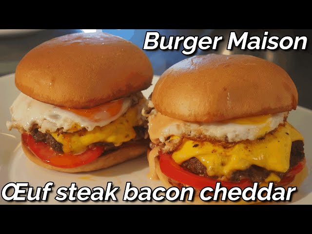 Recette Burger au bacon et au cheddar (facile, rapide)