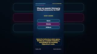 What are popular third-party testing frameworks for iOS | iOS Interview Shorts