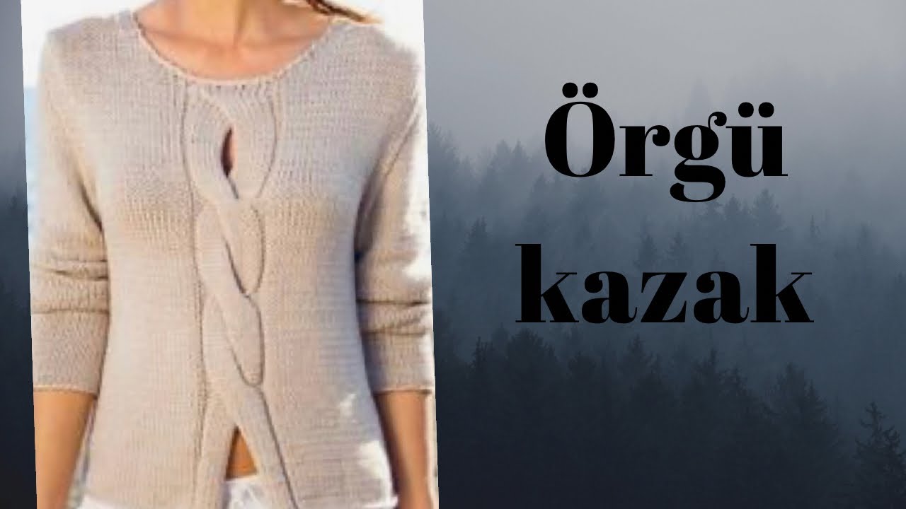Triko tarzında örgü kazak yapımı ( knitting sweater making in knitwear style)