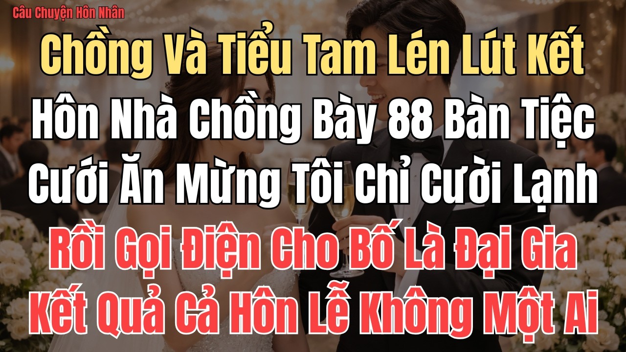CÂU CHUYỆN: hồng Và Tiểu Tam Lén Lút Kết Hôn, Nhà Chồng Bày 88 Bàn Tiệc Cưới Ăn Mừng. Tôi Chỉ Cười