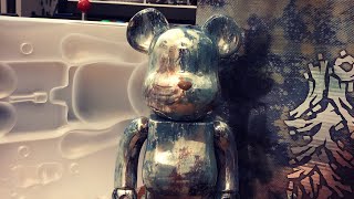 パスヘッド PUSHEAD BE@RBRICK SILVER 100% and 400% Collectible Set ベアブリック メディコムトイ