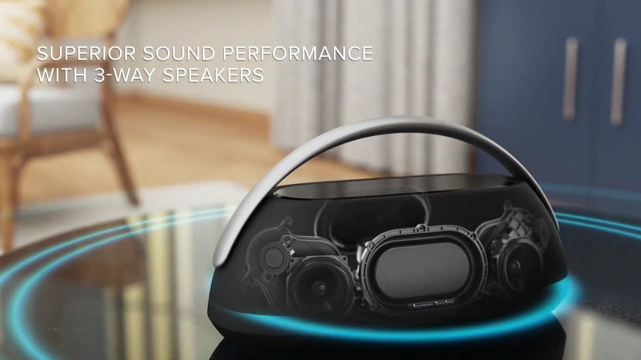 This Is a Harman Kardon Go + Play 3 Portable Bluetooth Speaker - Black