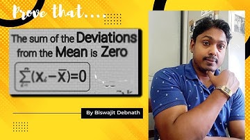 Prove That The Sum Of The Deviation From Mean Is Zero l Learning Statistics l With BDN..