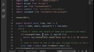 28 Adding server side validation to the signup form