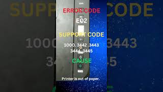 E02 | Canon pixma printer error codes and causes #printertroubleshooting  #canon #pixma #printer