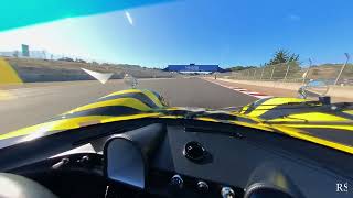 Practice laps at Rennsport Reunion behind the wheel of the Ingram Collection 1967 Porsche 906E