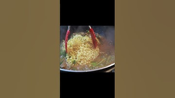 Spicy meat Jjamppong Shin Ramen #shorts #recap Korean Instant Noodle Recipe
